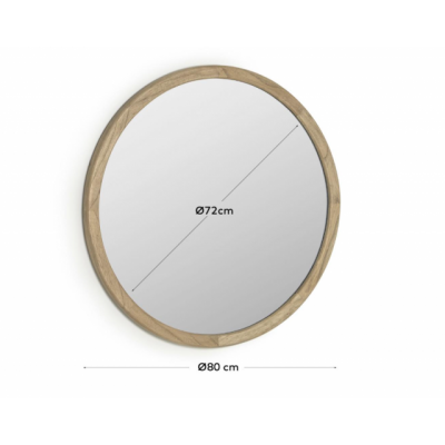 Настенное зеркало Alum D80 Натуральный (90937401) с доставкой
