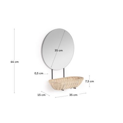 Настенное зеркало Ebian D35 Бежевый (90937374) дешево