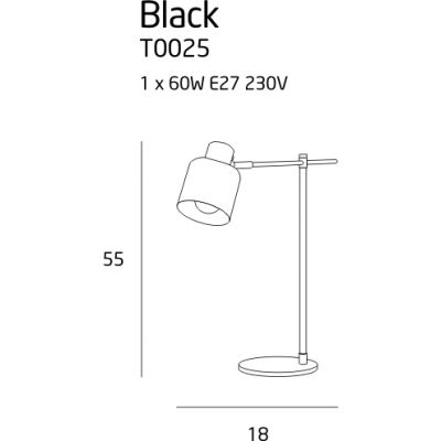 Настольная лампа BLACK Black (118865654) недорого