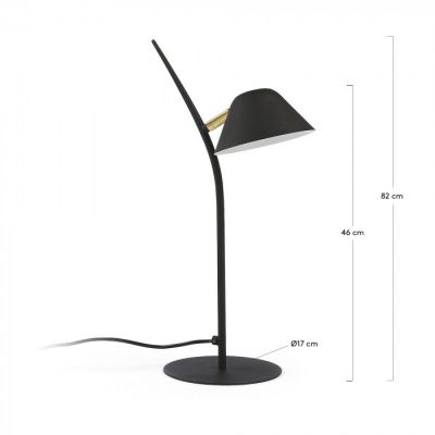 Настольная лампа MYSTI Черный (90733724) дешево
