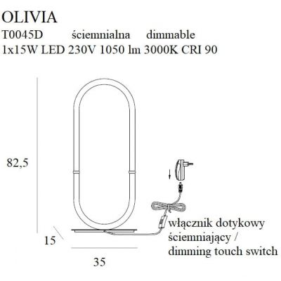 Настольная лампа OLIVIA Gold (118865392) недорого