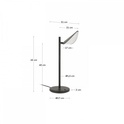 Настольная лампа VELEIRA Черный (90733698) дешево