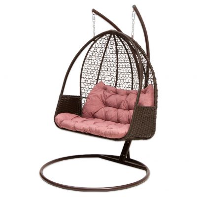 Підвісне крісло Подвійне Шоколад, Рожевий (119745706) недорого