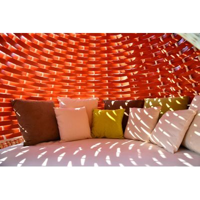 Подвесной лаунж диван Инжир без подушек Оранжевый (41866187) дешево