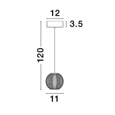 Підвісний світильник BRILLANTE I D12 Золотистий (1591205146) недорого
