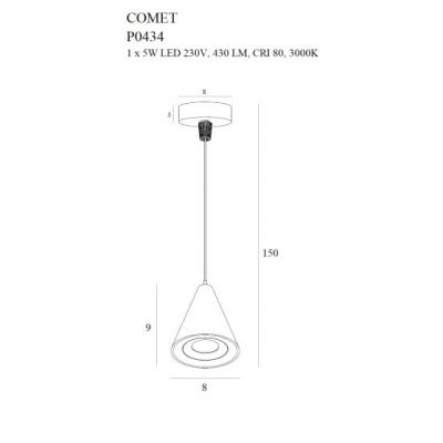 Подвесной светильник COMET BELL Black (118865861) дешево