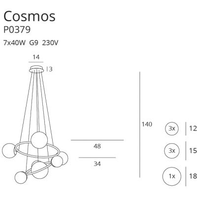 Підвісний світильник Cosmos Gold (118865895) недорого