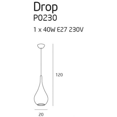 Подвесной светильник Drop Chrome (118865926) недорого