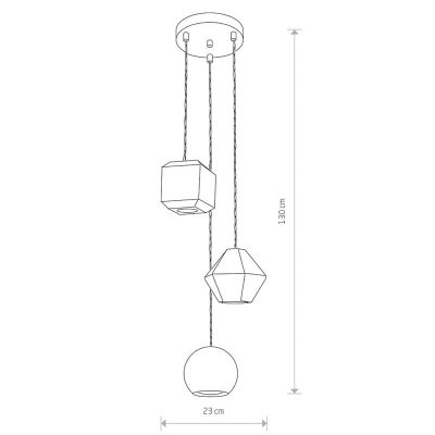 Подвесной светильник Geometric ІІІ Серый (109727657) недорого