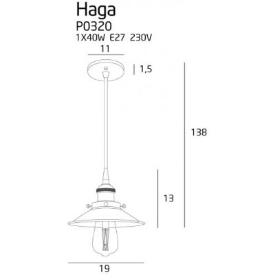 Подвесной светильник Haga Chrome (118865991) недорого