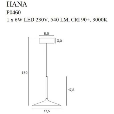 Подвесной светильник HANA Gold (118745689) недорого