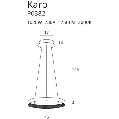 Підвісний світильник Karo 40 Brass (118866001) недорого