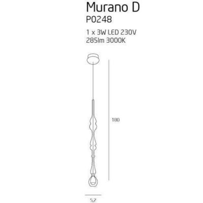 Підвісний світильник Murano D Chrome (118866445) недорого