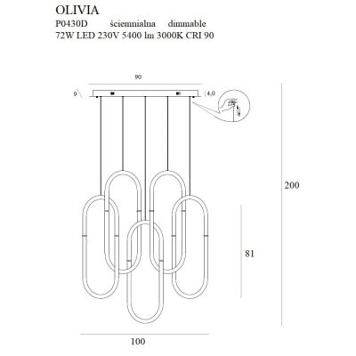 Подвесной светильник OLIVIA V Gold (118865376) недорого