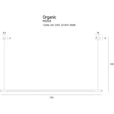 Підвісний світильник ORGANIC P 150 Chrome (118866794) дешево