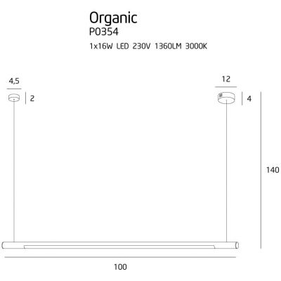 Підвісний світильник ORGANIC P 100 Black (118865279) дешево