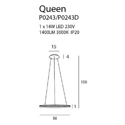 Підвісний світильник QUEEN I Copper (118882081) недорого