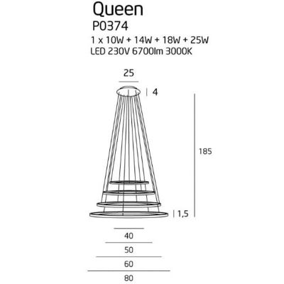 Підвісний світильник QUEEN IV Chrome (118882712) недорого
