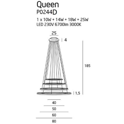 Підвісний світильник QUEEN IV Copper (118882082) недорого