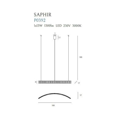 Підвісний світильник Saphir 13W Chrome (118885405) недорого