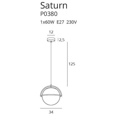 Подвесной светильник Saturn Gold (118885408) недорого