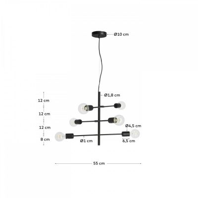 Подвесной светильник SPICA Черный (90733134) с доставкой