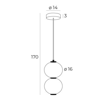 Подвесной светильник Tama Н170 White (118746371) недорого