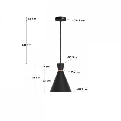 Подвесной светильник VESTA D25 Черный (90733528) недорого