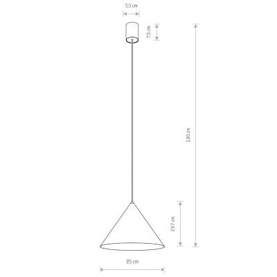 Подвесной светильник ZENITH M Бирюзовый (109725300) недорого