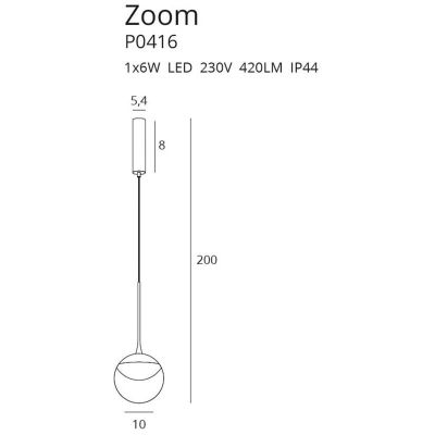 Підвісний світильник Zoom Black (118885413) недорого