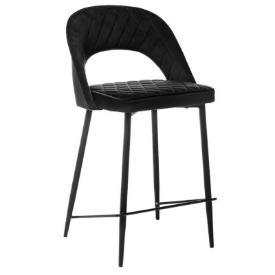 Полубарный стул B-125 Черный-вельвет (23738339)