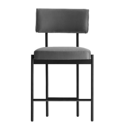 Полубарный стул Canelli 02-B Pewter, Черный (100543934)