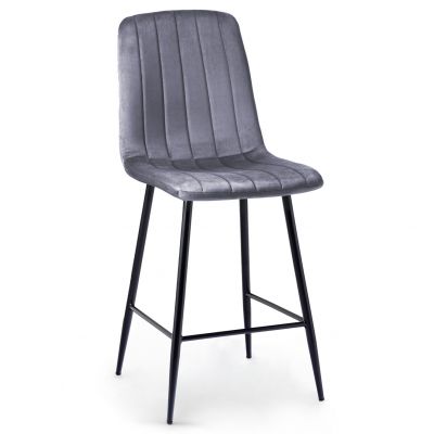 Полубарный стул Petty Velvet Серый (44479172) недорого