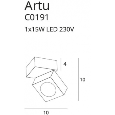 Потолочный светильник ARTU Black (118865555) с доставкой