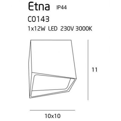 Стельовий світильник ETNA Black (118865940) недорого