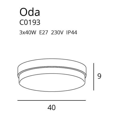 Стельовий світильник ODA Black (118866025) недорого