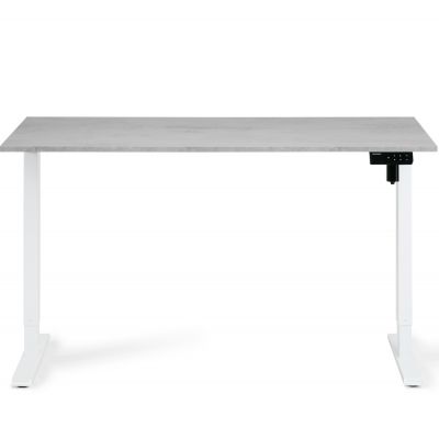 Регульований стіл ADAPWORK SmartDesk 138х68 Сірий бетон, Білий (106735883) недорого