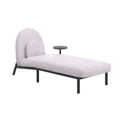Шезлонг со столиком Soft Lounge Boucle Pink, Натуральный (1561025591)