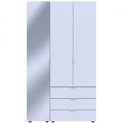 Шкаф Гелар 2 ДСП / 1 зеркало 116.5х49.5х203.4 Белый (1271271471) дешево
