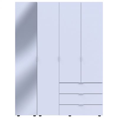 Шкаф Гелар 3 ДСП / 1 зеркало 155х49.5х203.4 Белый (1271271474) дешево