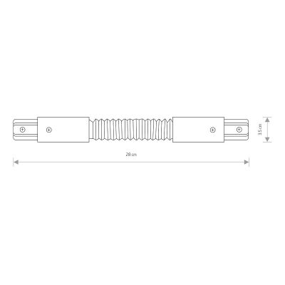 Соединитель Profile flex connector накладной Белый (109985787) недорого