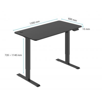 Стол OfficePro ODE605B 120x60 Black (1311154717) дешево
