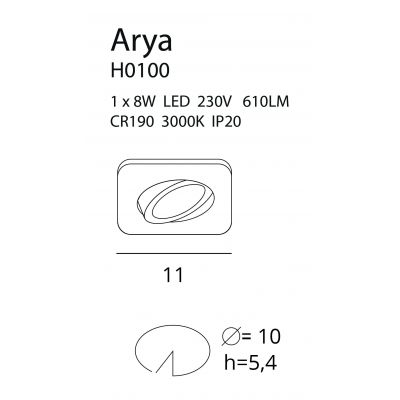 Точечный светильник ARYA SQUARE Black (118865590) недорого