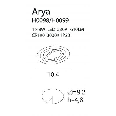 Точковий світильник ARYA TILTED Black (118865592) дешево