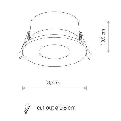 Точечный светильник Golf Черный (109731814) дешево
