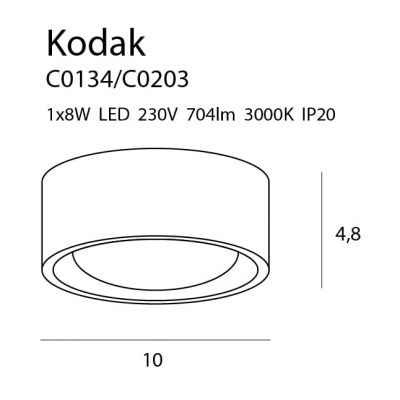 Точковий світильник Kodak I Black (118866004) недорого