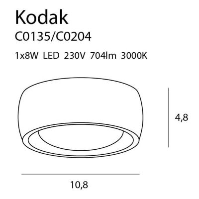 Точечный светильник Kodak II Black (118866006) недорого