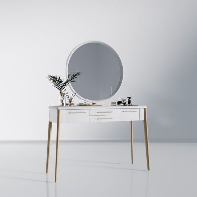 Туалетний столик з дзеркалом Боніто Сонома-білий (68479470) дешево