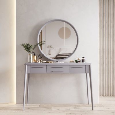 Туалетный столик с зеркалом Бонито Светло-серый (68479465)
