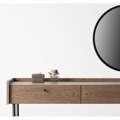 Туалетный столик Canelli с зеркалом Цемент, Черный (1001089553) недорого